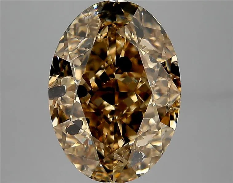 5.08ct Oval Natural Diamond (Colour Faint Yellowish Blue, Clarity I2, GIA Certified)