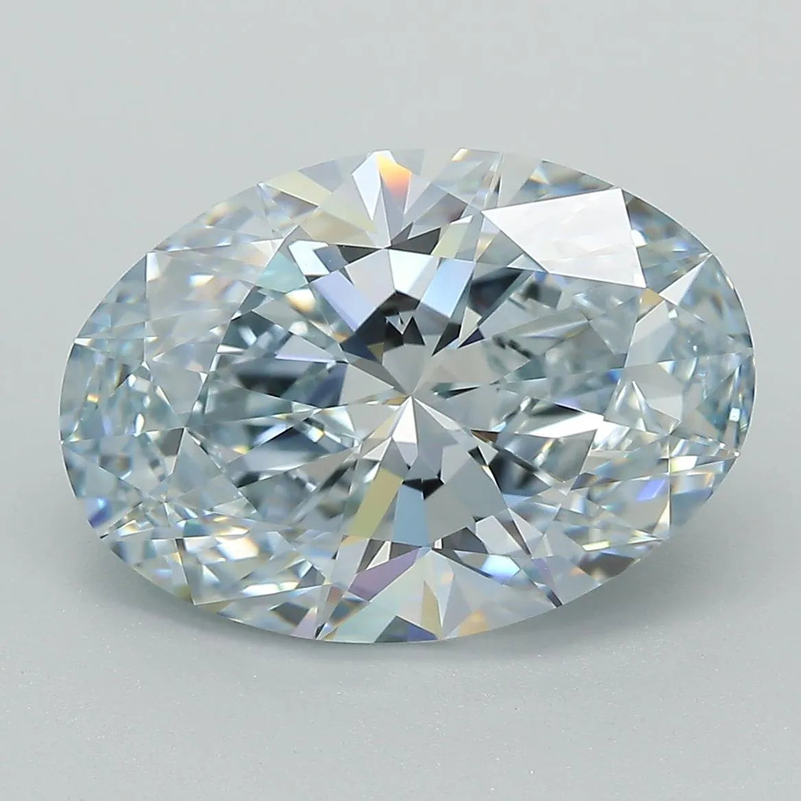 5.09ct Oval Lab Grown Diamond (Colour Fancy Blue, Clarity IF, Cut VG, IGI Certified)