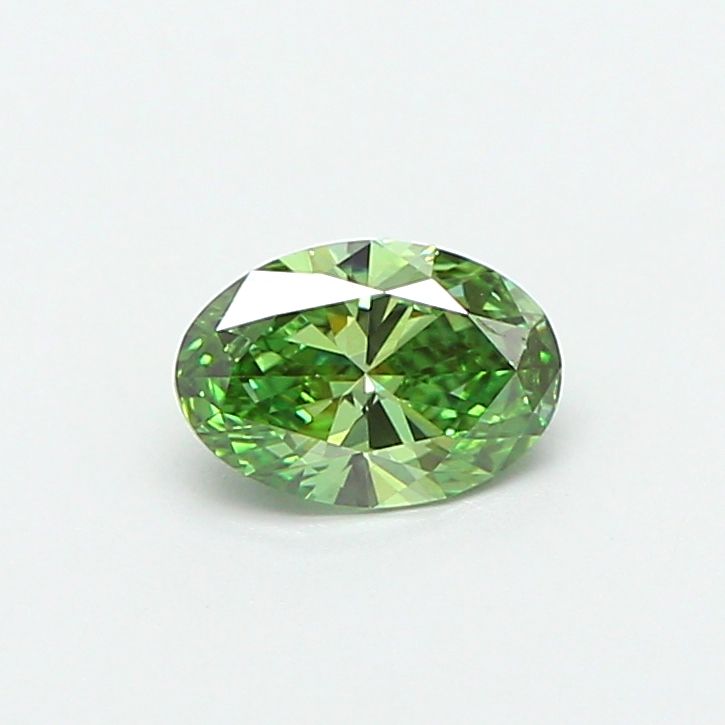 0.52 Carat Oval Cut Fancy Green