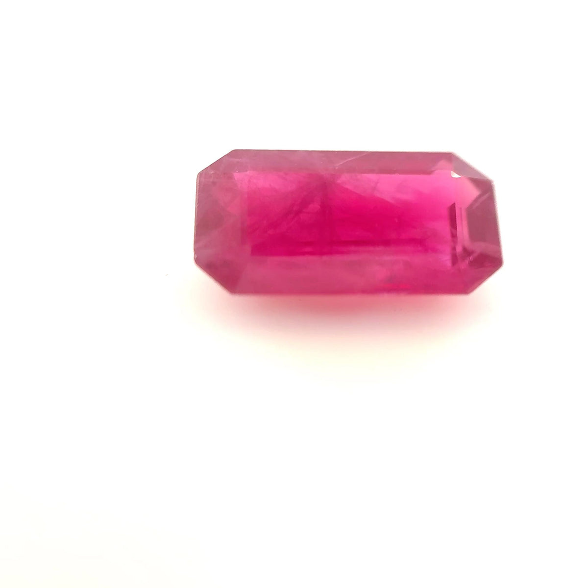 2.28 Carat Emerald Cut Red Ruby
