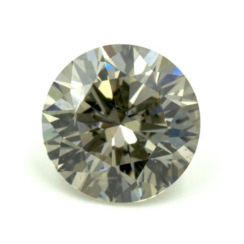 Diamant naturel rond de 2,01 ct (couleur bleu très clair, pureté I1, certifié GIA)