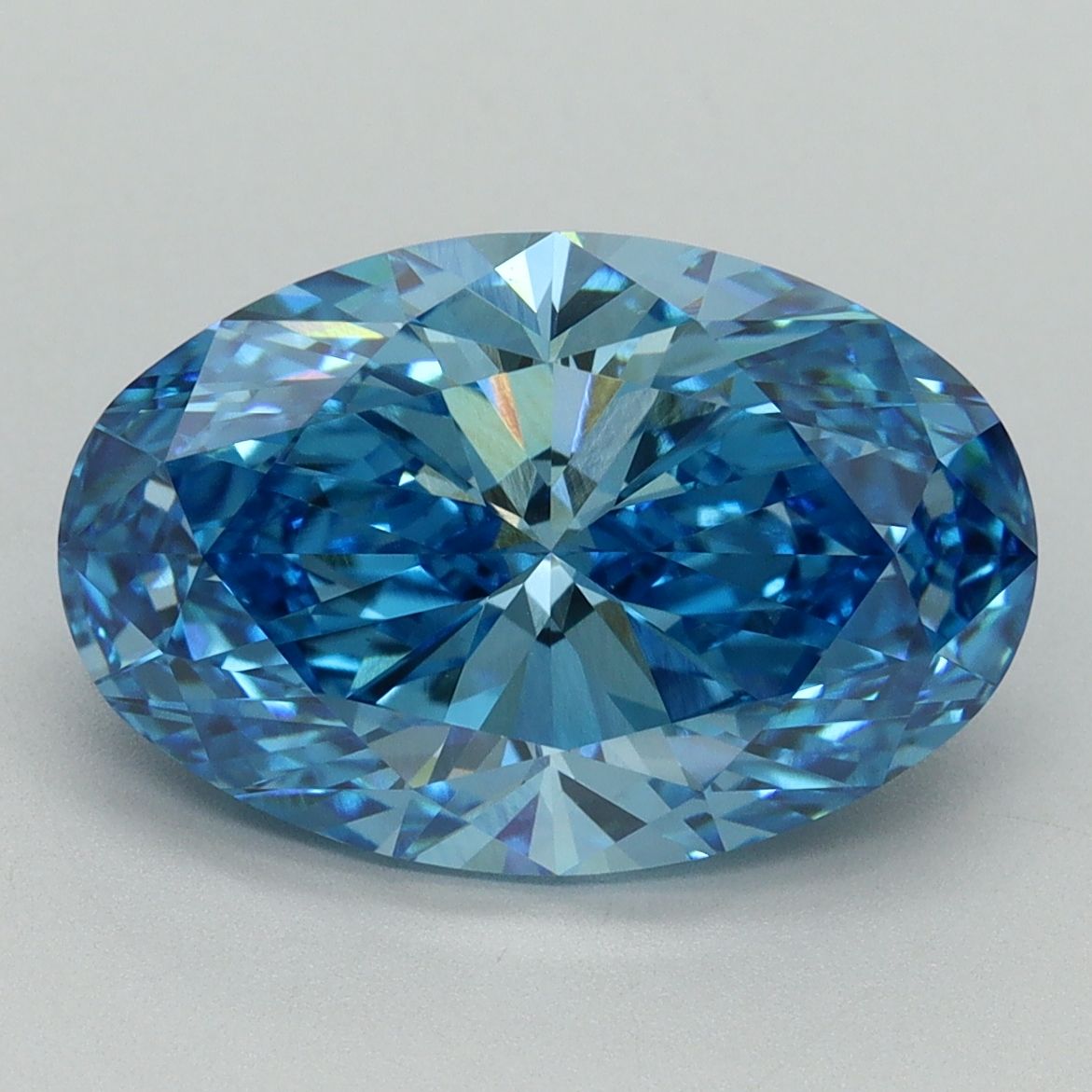 5.02 Carat Oval Cut Fancy Blue