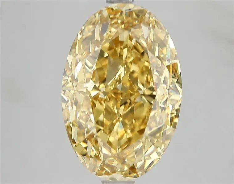 6.15ct Oval Lab Grown Diamond (Colour Fancy Vivid Yellow, Clarity VVS2, IGI Certified)