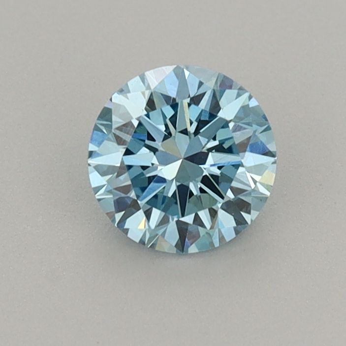 0.53 Carat Round Cut Fancy Blue