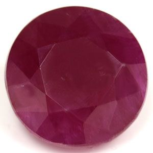 3.87 Carat Round Cut Red Ruby