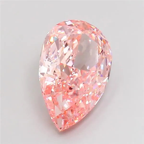 7.15ct Pear Lab Grown Diamond (Colour Fancy Vivid Pink, Clarity VS1, IGI Certified)