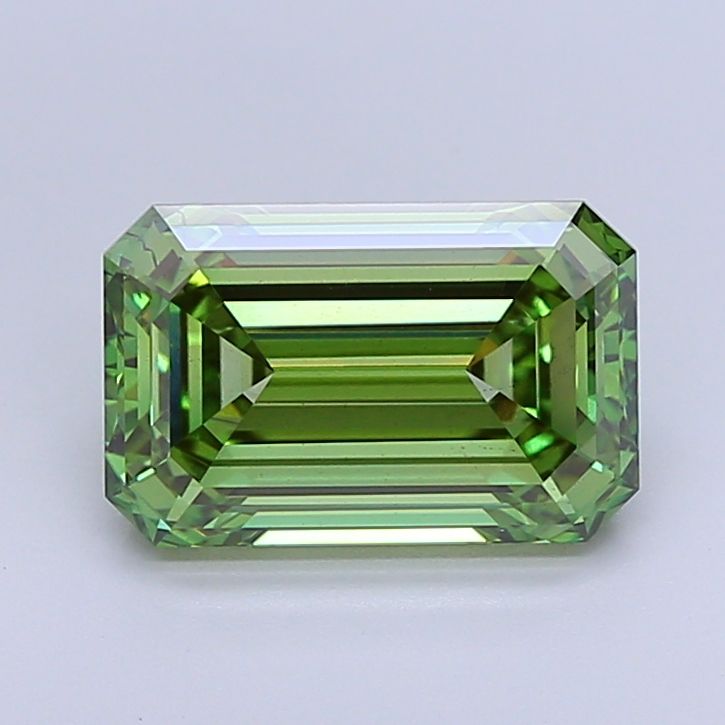 4.39 Carat Emerald Cut Fancy Green