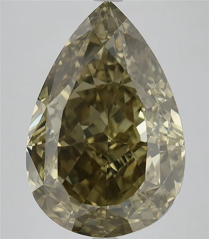 8.02ct Pear Natural Diamond (Colour Fancy Dark Yellow, Clarity VS2, GIA Certified)