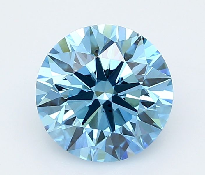 2.23 Carat Round Cut Fancy Blue