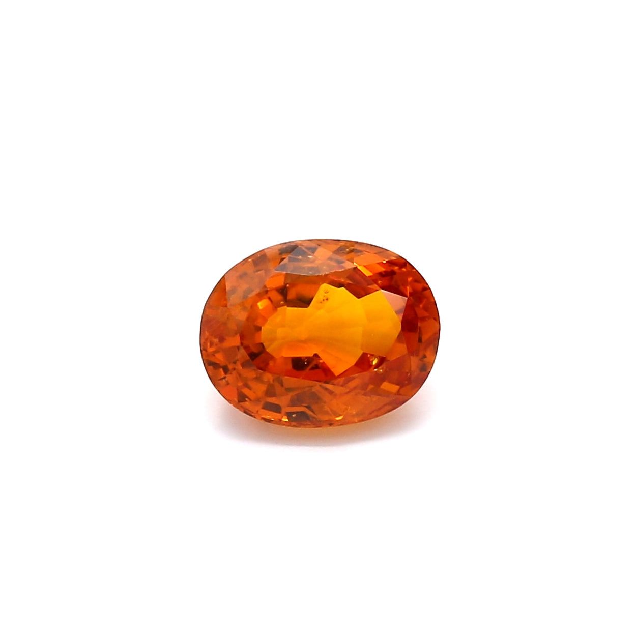 Saphir orange taille brillant de 1,98 carat