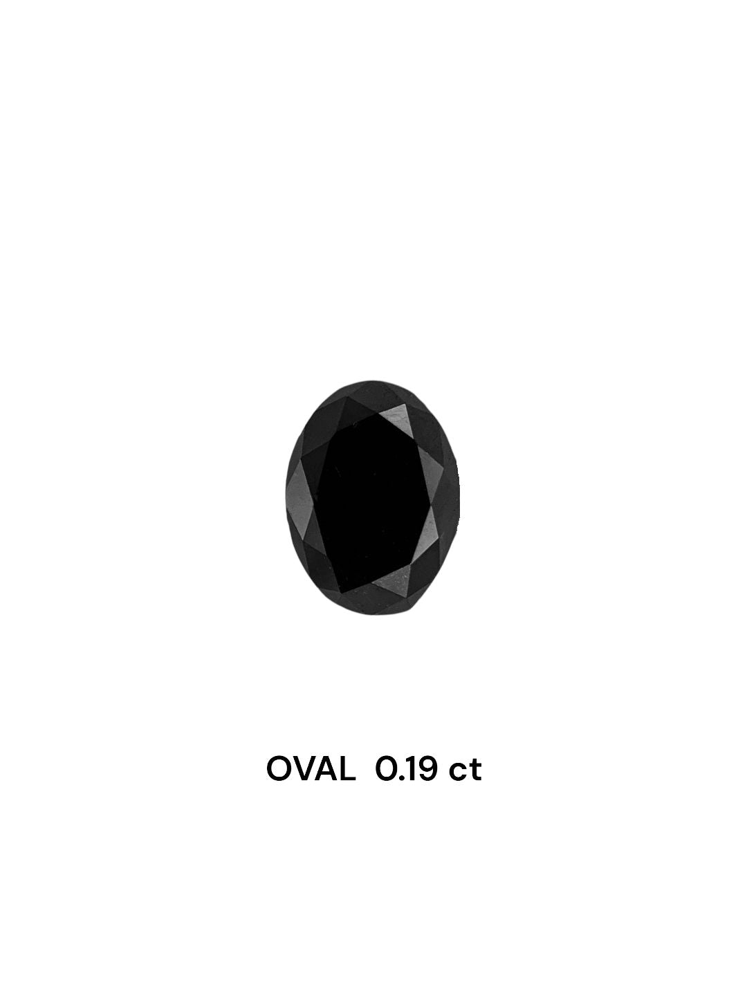 Diamant naturel ovale de 0,19 ct (noir fantaisie, clarté VVS2, taille EX, non certifié)