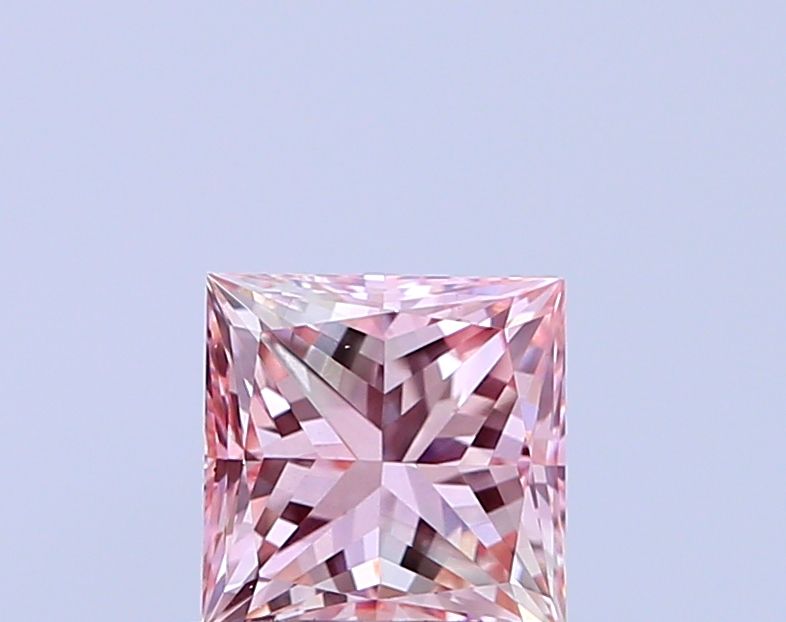 0.51 Carat Princess Cut Fancy Pink