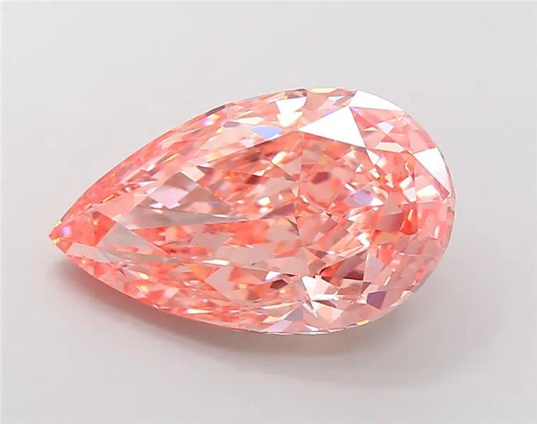 9.30ct Pear Lab Grown Diamond (Colour Fancy Vivid Pink, Clarity VS1, IGI Certified)