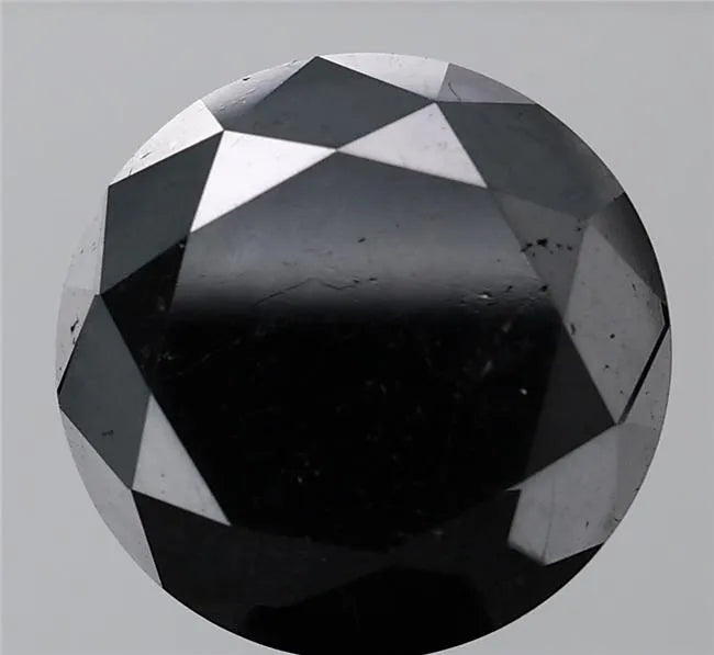 9.62ct Round Natural Diamond (Colour Fancy Black, Clarity SI1, Cut EX, Uncertified)