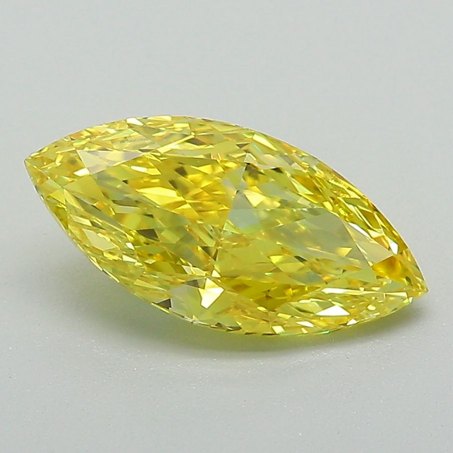 1.57 Carat Yellow VS2 Marquise Diamond