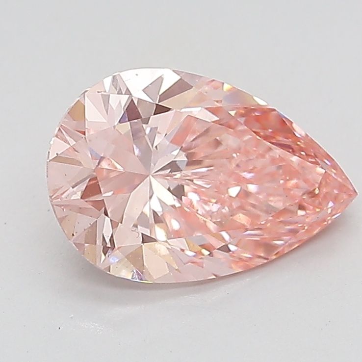 Diamant rose fantaisie taille poire de 1,51 carat