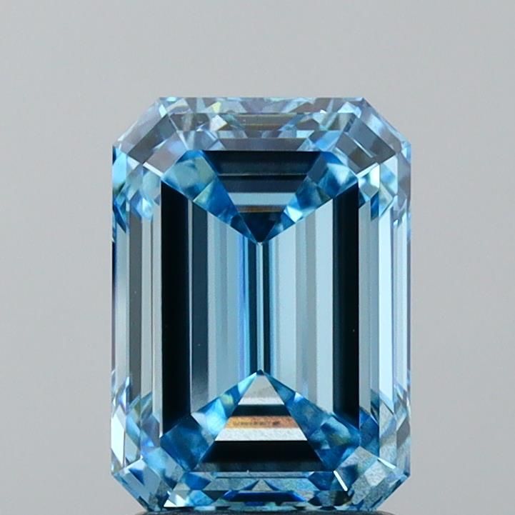 2.02 Carat Emerald Cut Fancy Blue