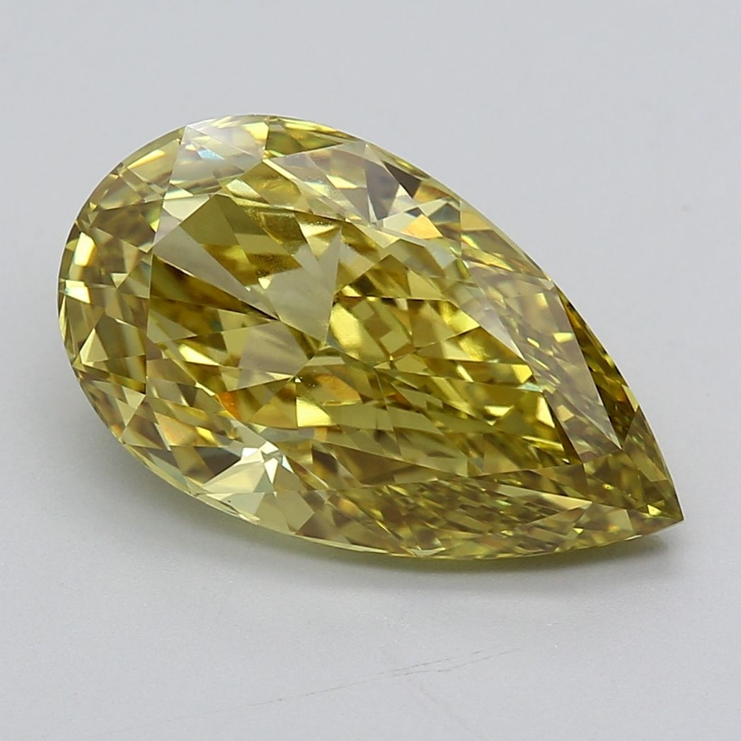 6.07 Carat Pear Cut Fancy Yellow