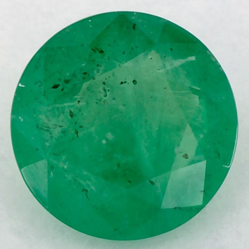 1.41 Carat Round Cut Green Emerald