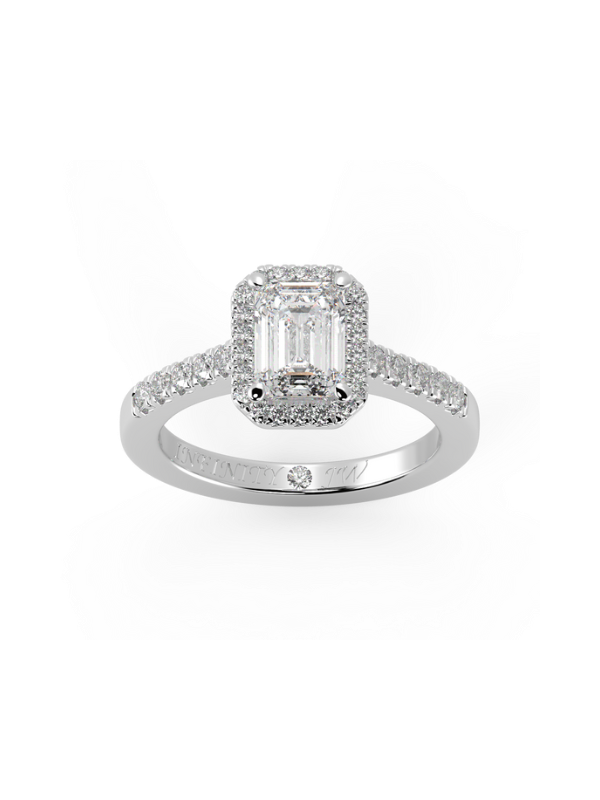 Adeline Emerald Diamond Engagement Ring