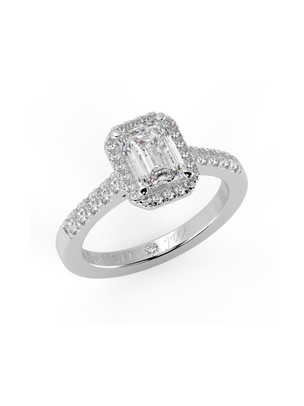 Adeline Emerald Moissanite Engagement Ring