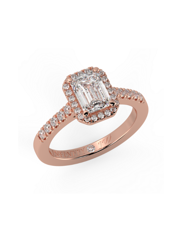 Adeline Emerald Moissanite Engagement Ring