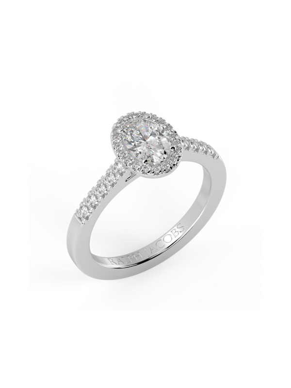 Bague de fiançailles Adeline en moissanite ovale