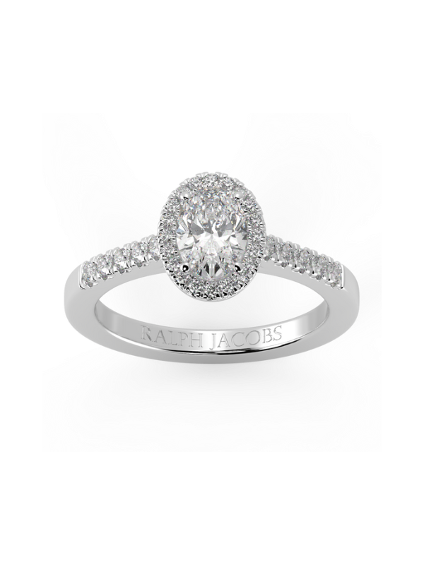 Bague de fiançailles Adeline en moissanite ovale