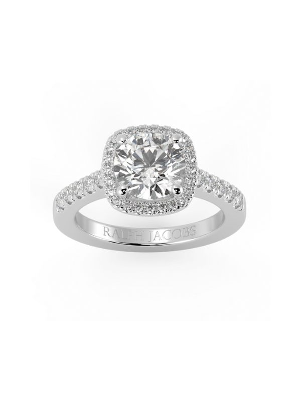 Adeline Cushion Moissanite Engagement Ring