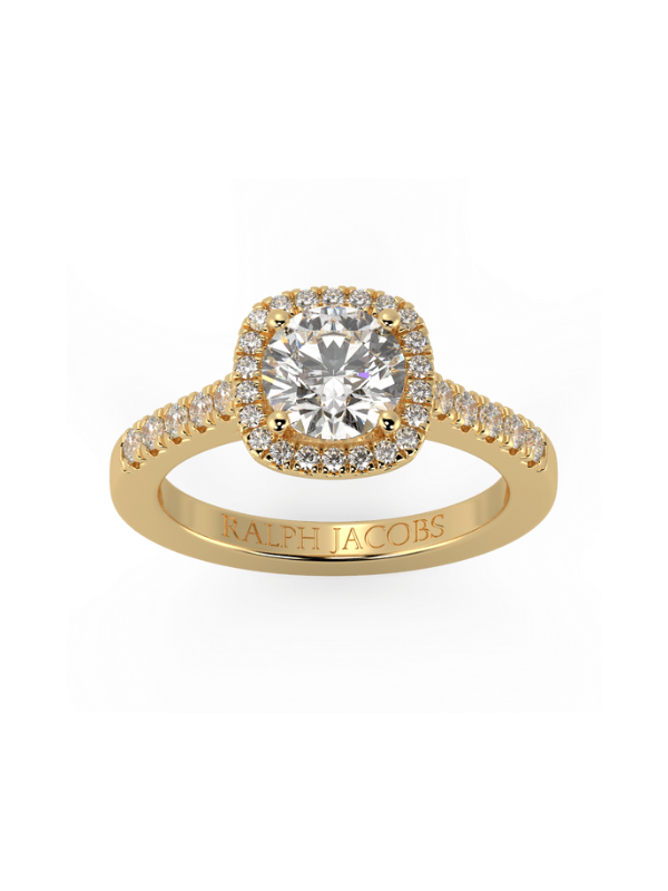 Adeline Cushion Moissanite Engagement Ring