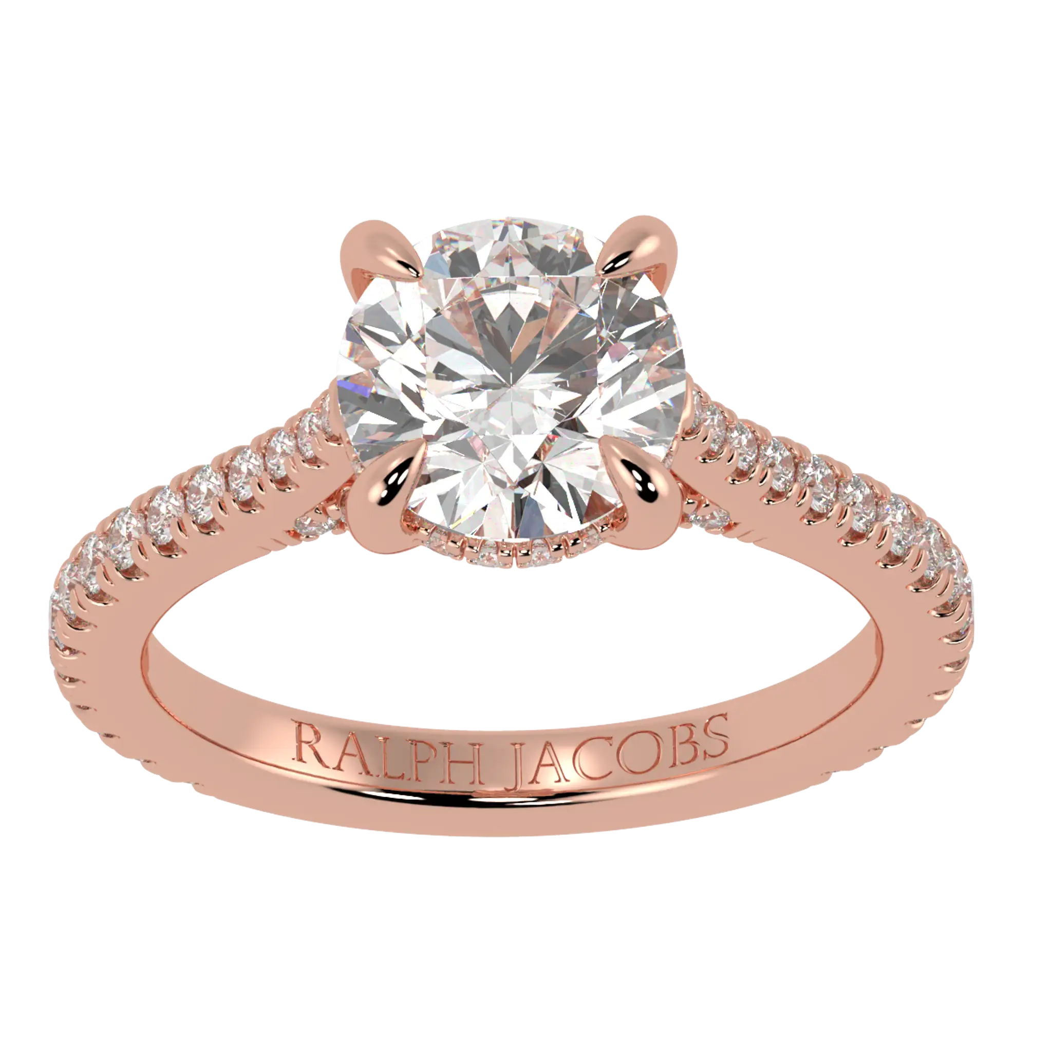 Bague de fiançailles Arya en or rose 14 carats