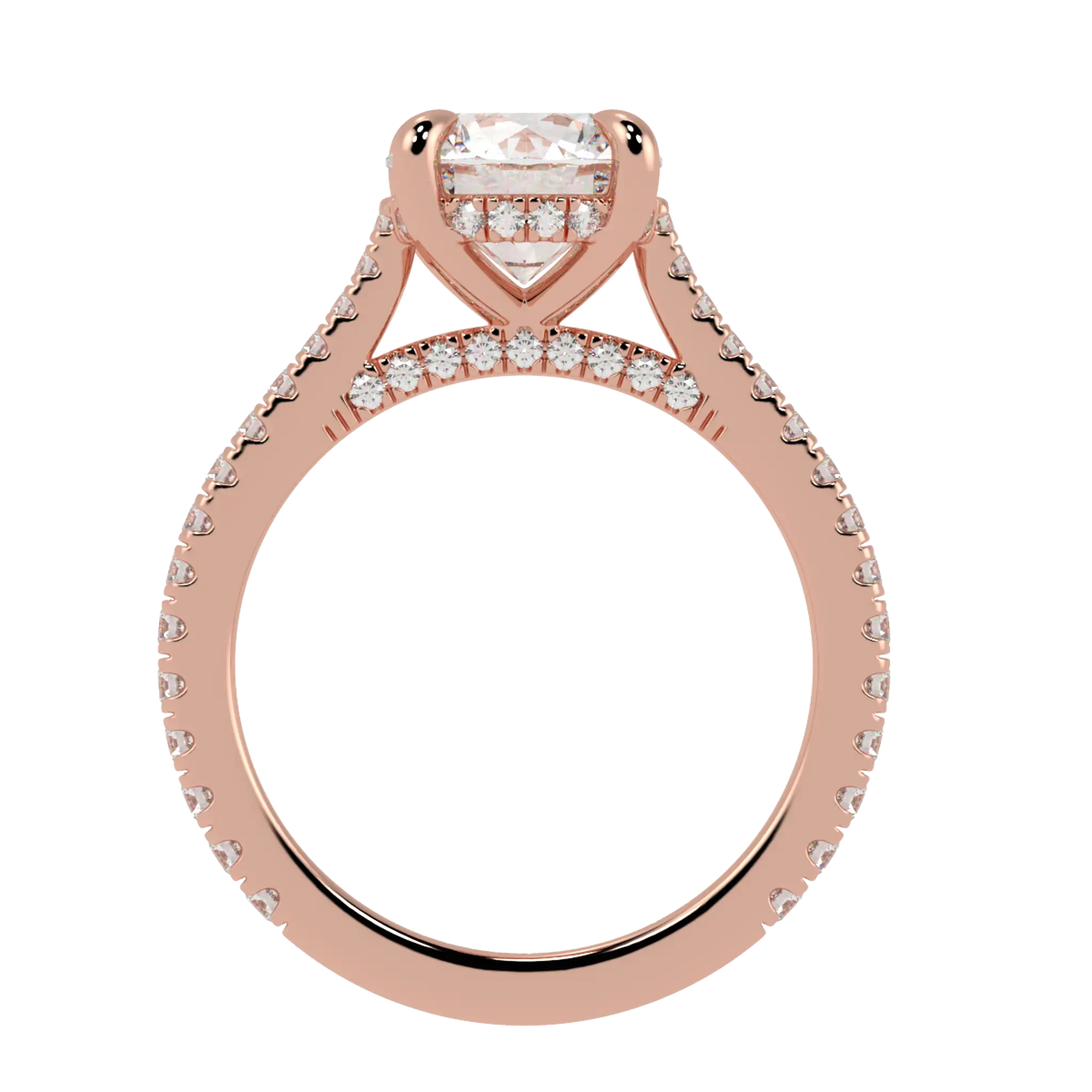 Bague de fiançailles Arya en or rose 14 carats