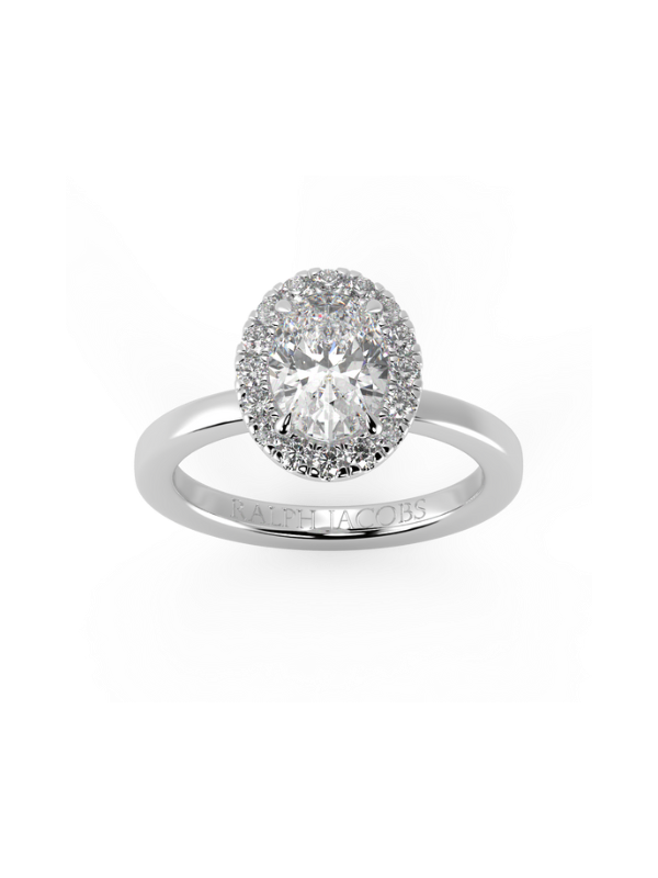 Bague de fiançailles en moissanite ovale Ava