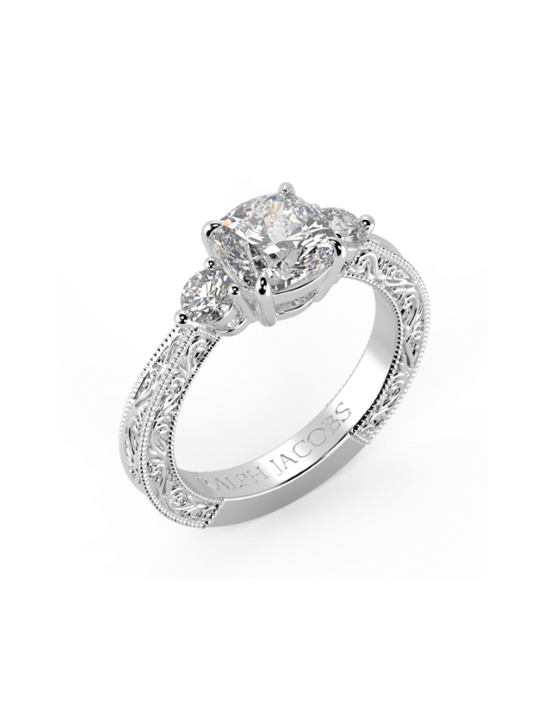 Brooklyn Cushion Moissanite Engagement Ring