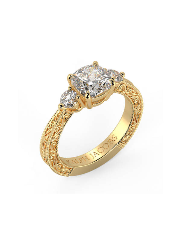 Brooklyn Cushion Moissanite Engagement Ring