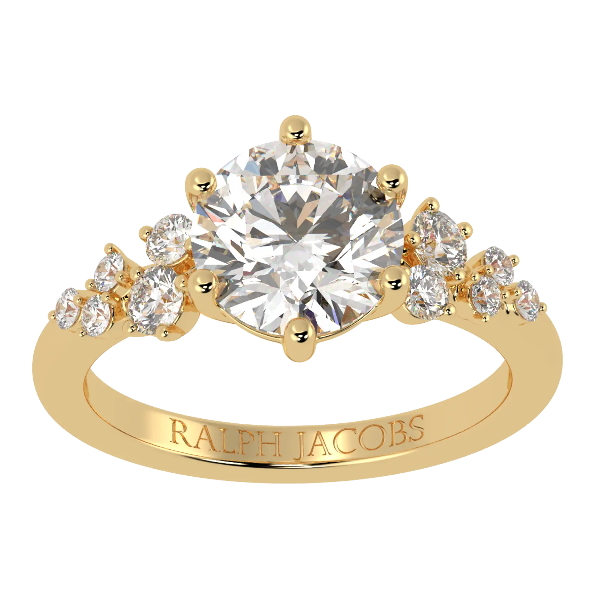 Aimee Round Moissanite Engagement Ring