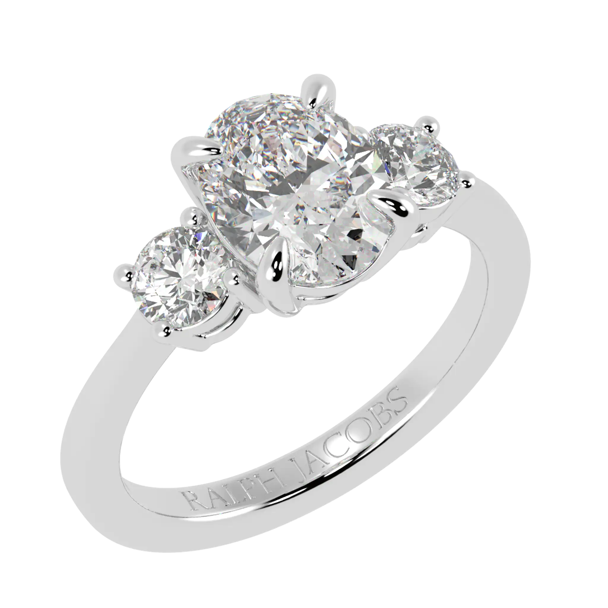 Selene Oval Diamond Engagement Ring