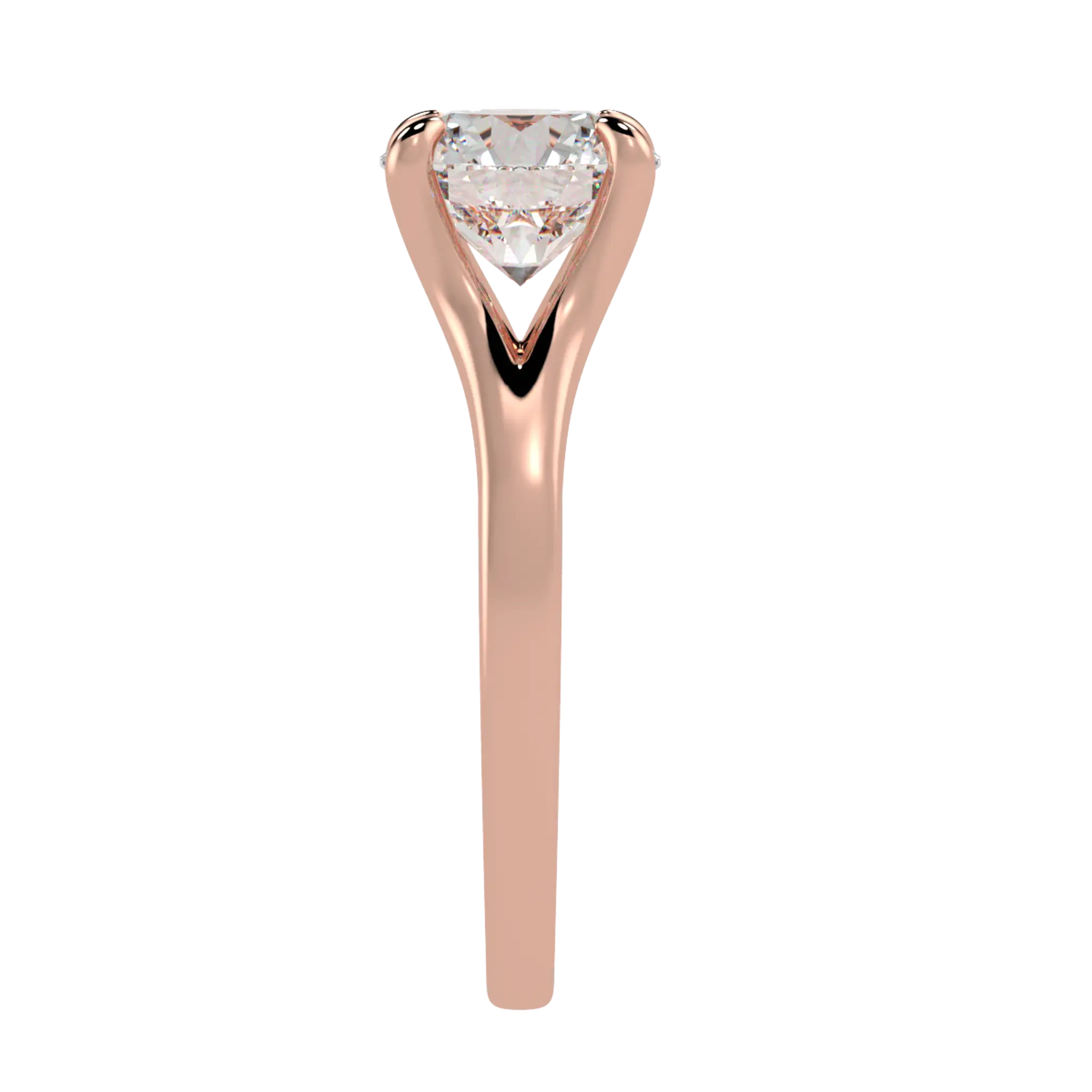 Poppy 14K Rose Gold Solitaire Engagement Ring