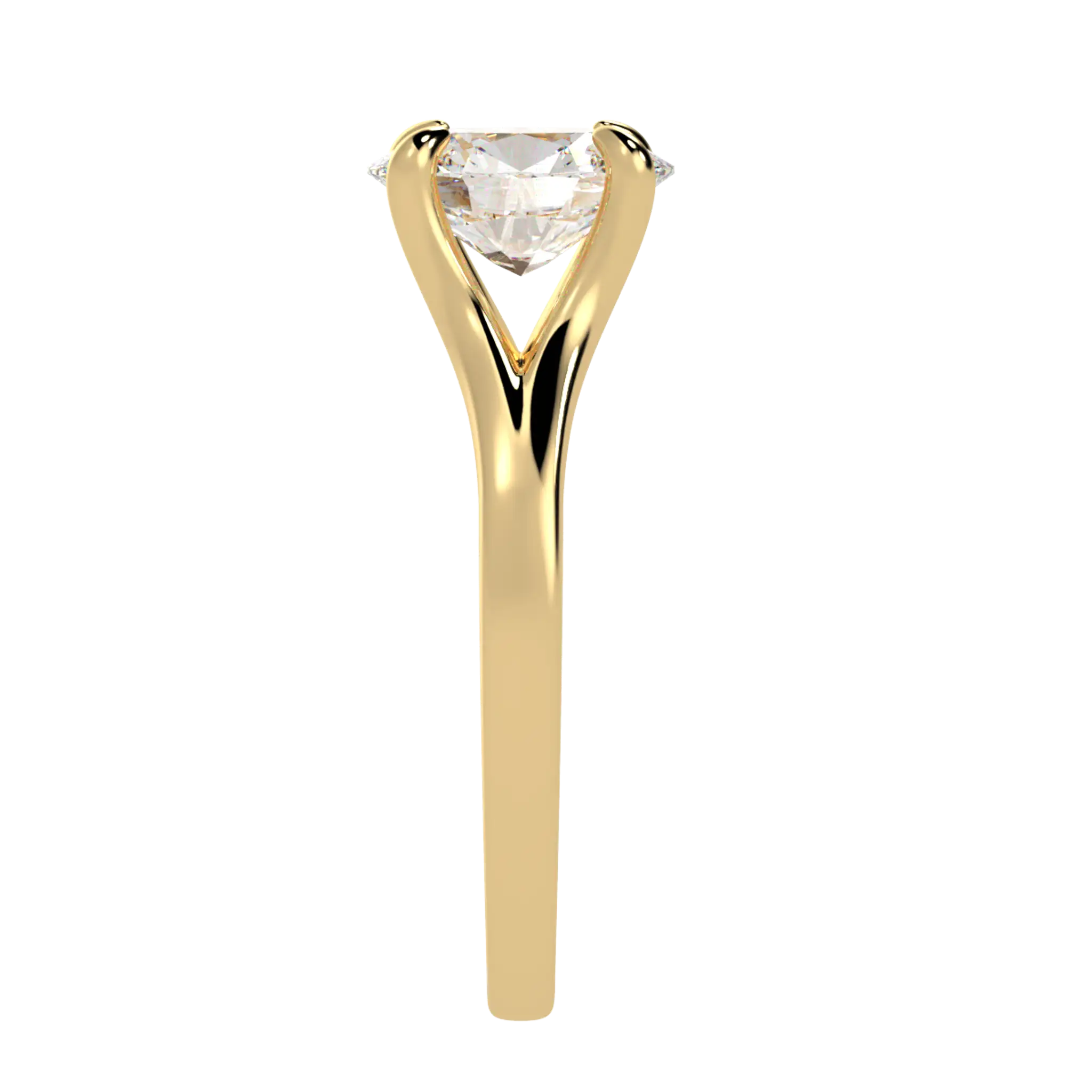 Poppy 9K Yellow Gold Solitaire Engagement Ring | Oval Shape