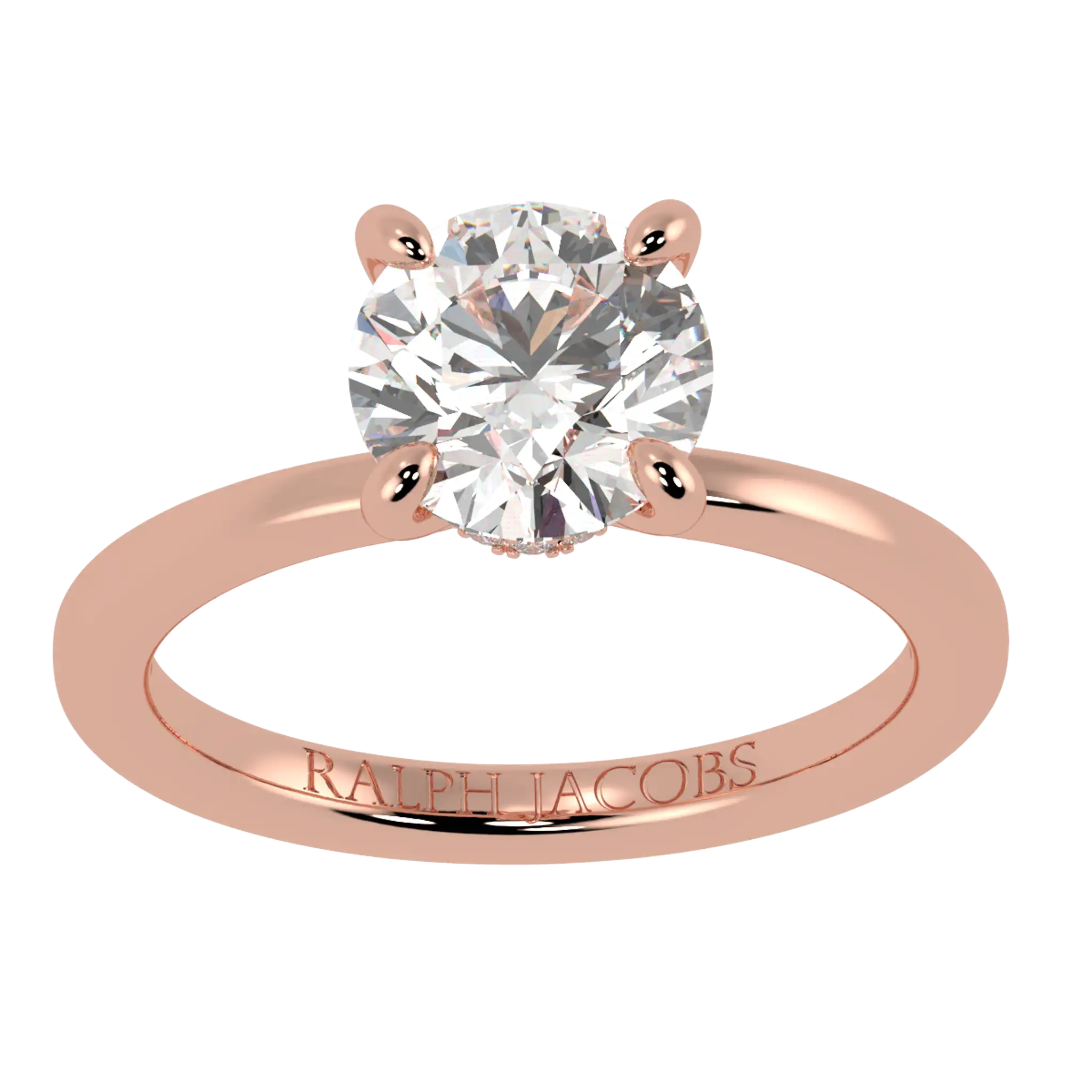 Raylee Round Moissanite Engagement Ring