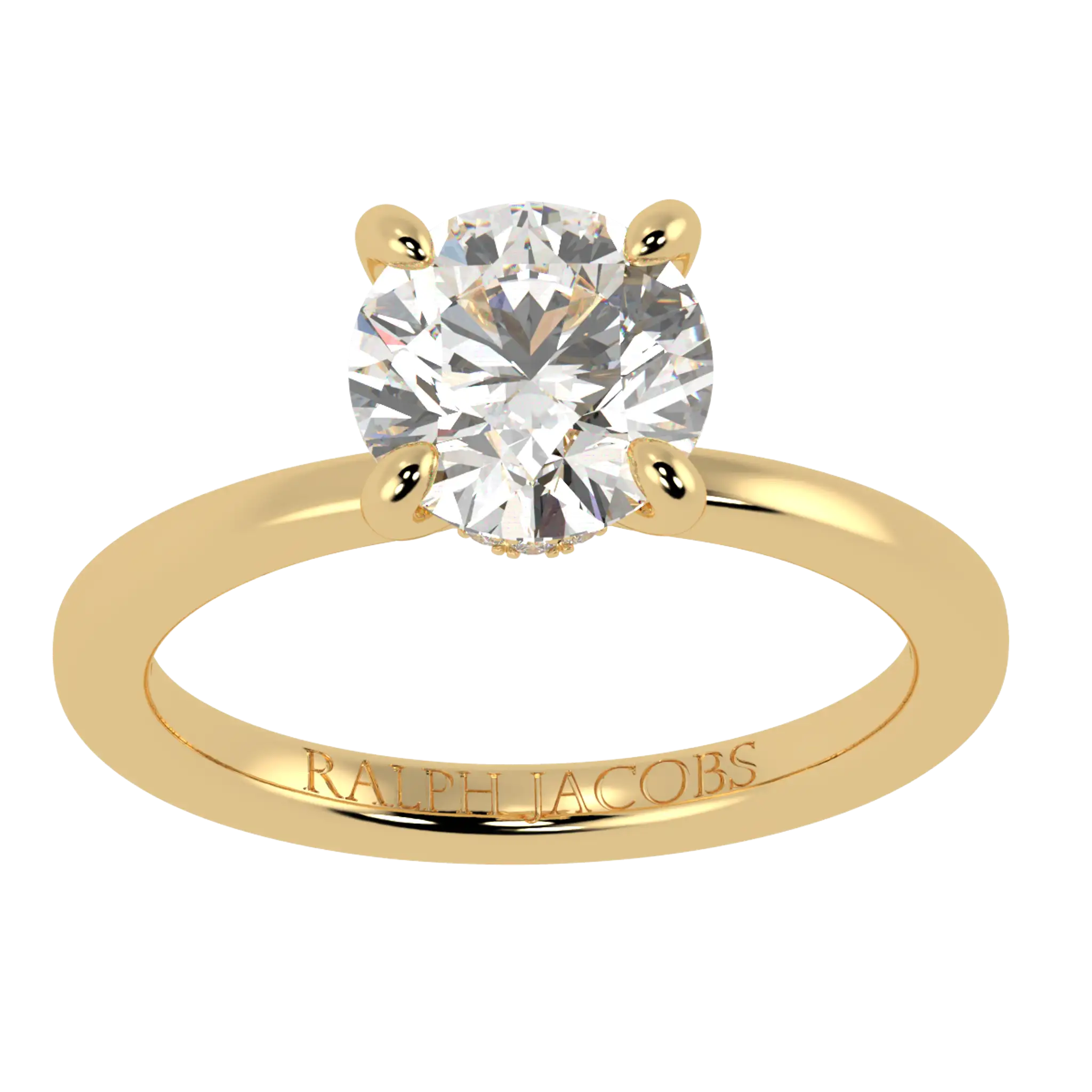 Raylee Round Moissanite Engagement Ring