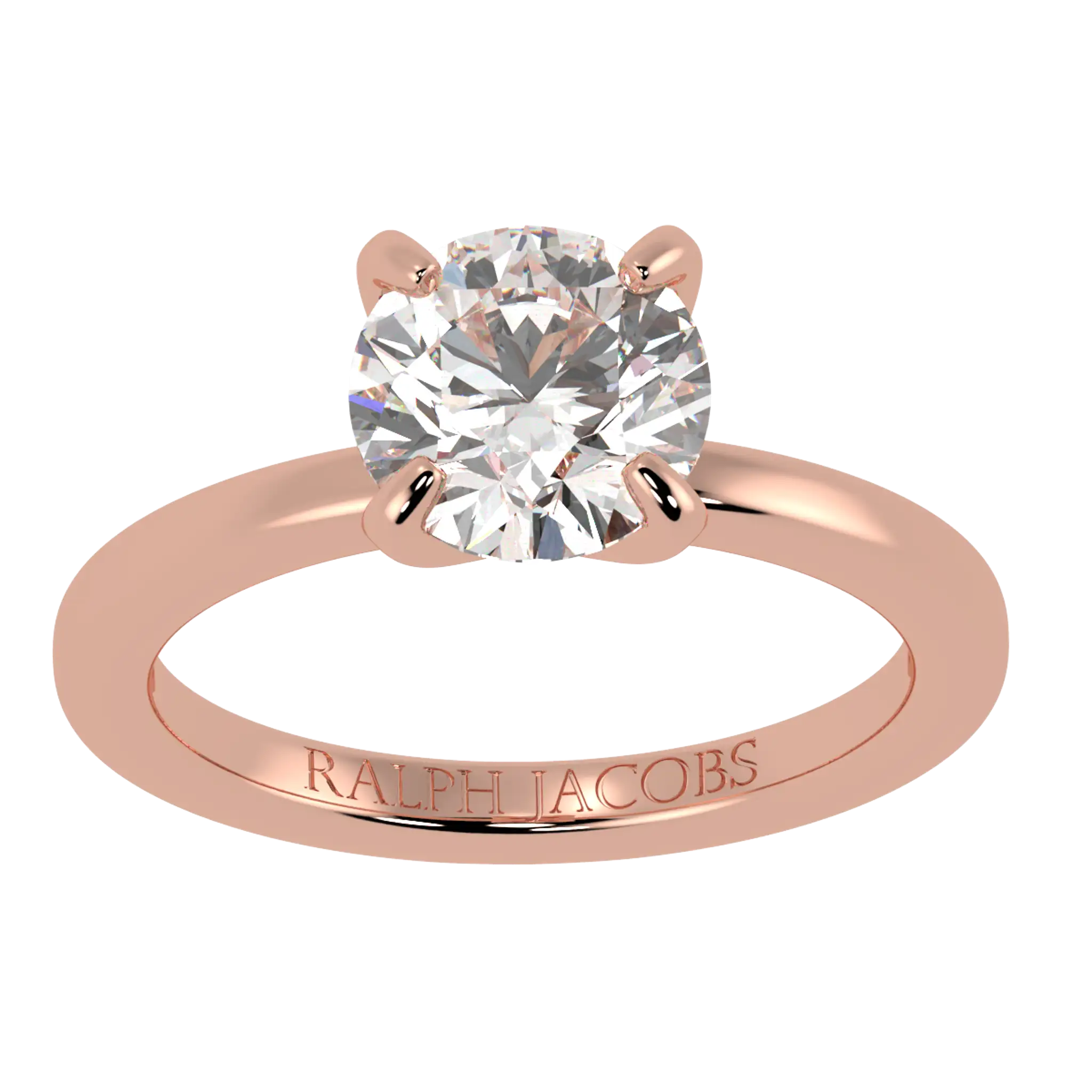 Betty Round Moissanite Engagement Ring