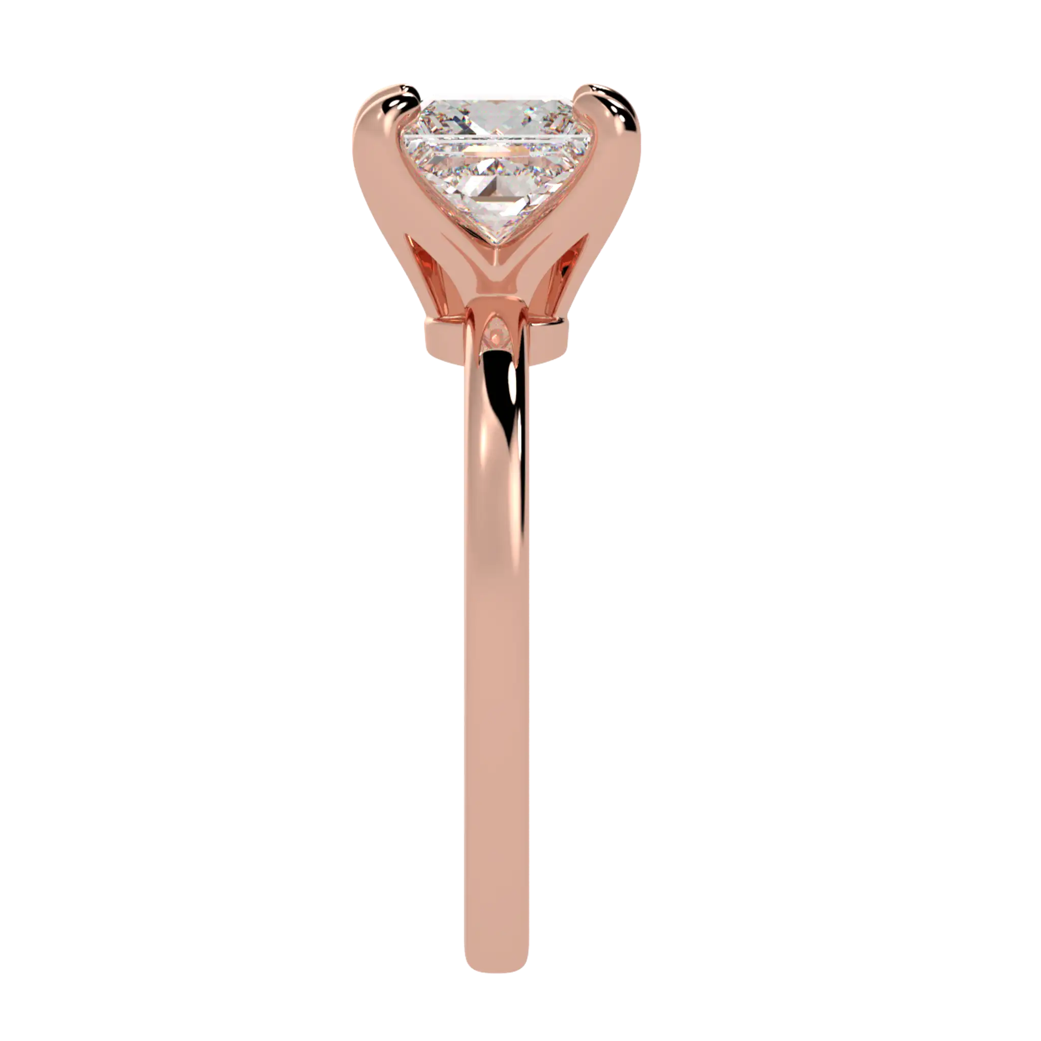 Betty 14K Rose Gold Solitaire Engagement Ring | Princess Shape