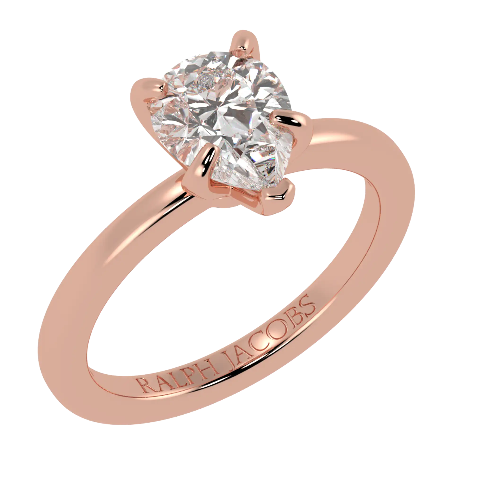 Betty 14K Rose Gold Solitaire Engagement Ring | Pear Shape