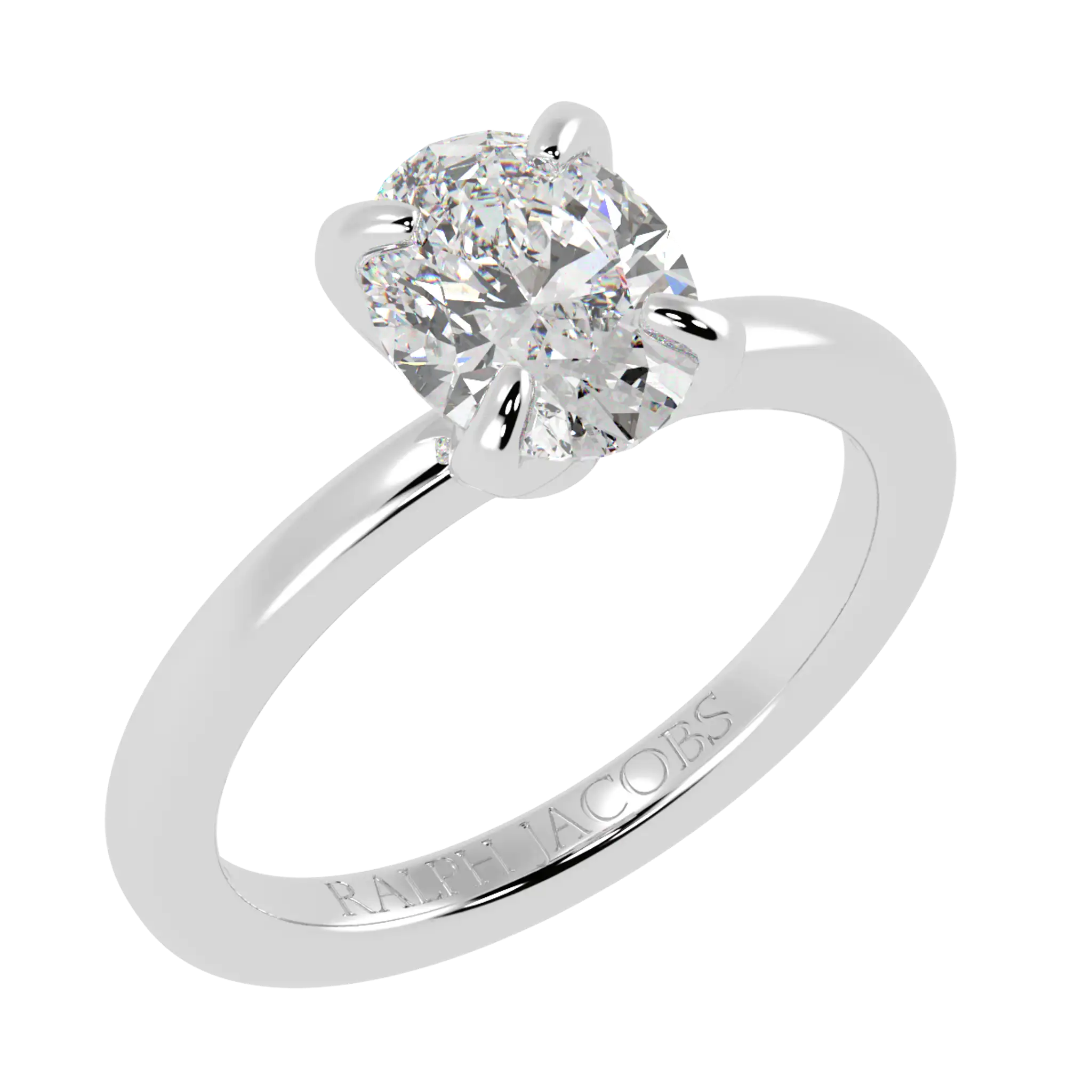 Betty Platinum Solitaire Engagement Ring | Oval Shape