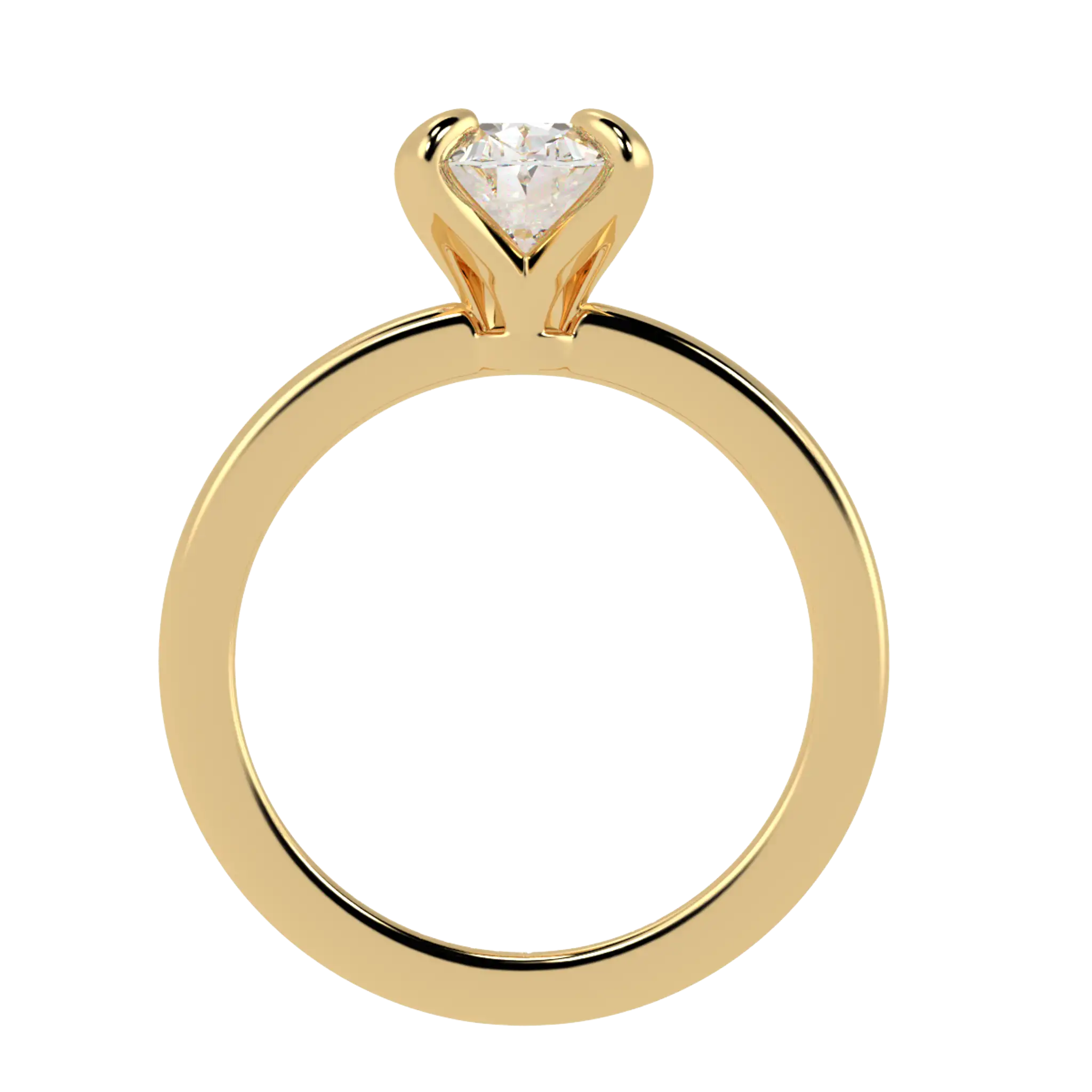 Bague de fiançailles solitaire Betty en or jaune 9 carats | Forme ovale