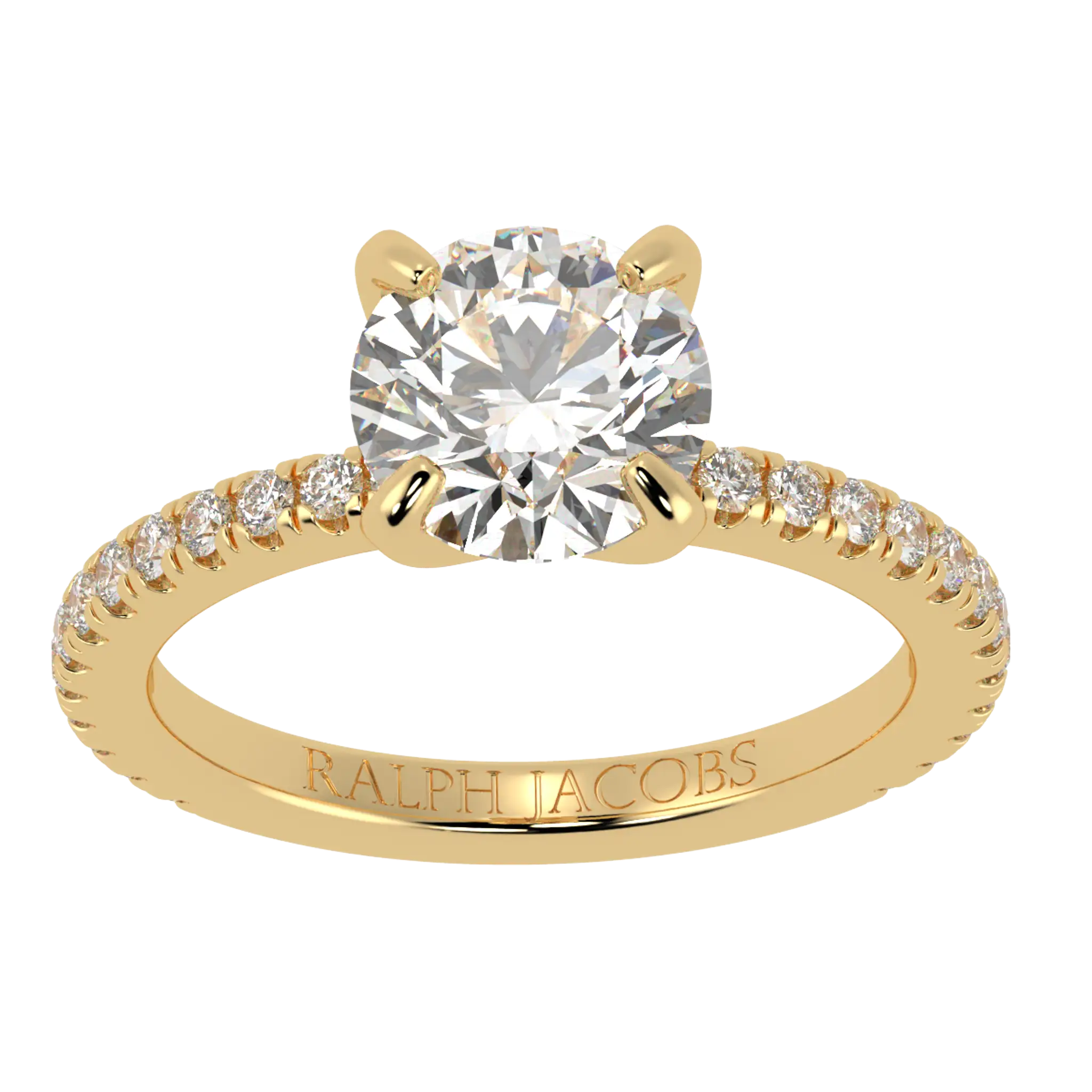 Betty 18K Yellow Gold Accent Engagement Ring