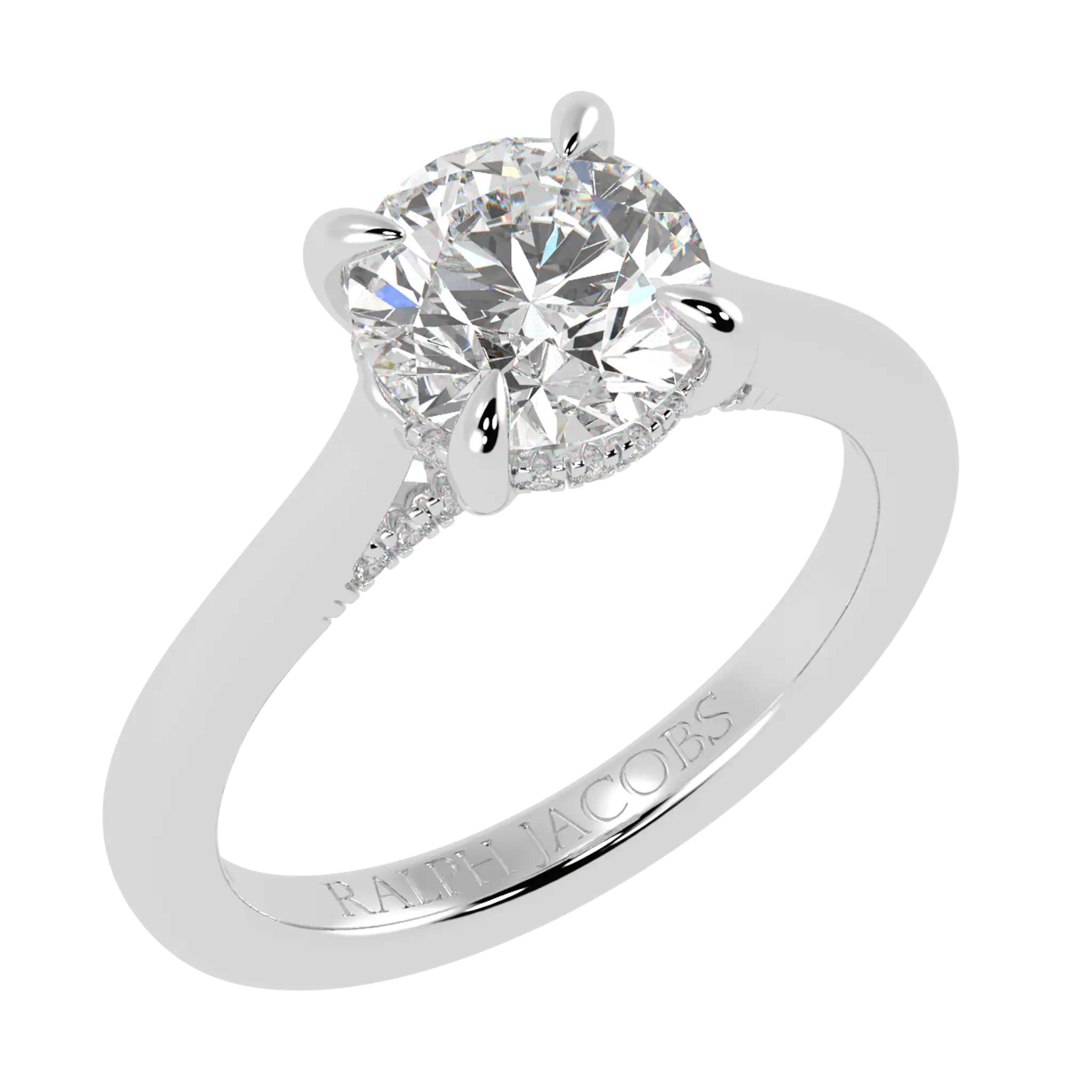 Arya Round Moissanite Engagement Ring