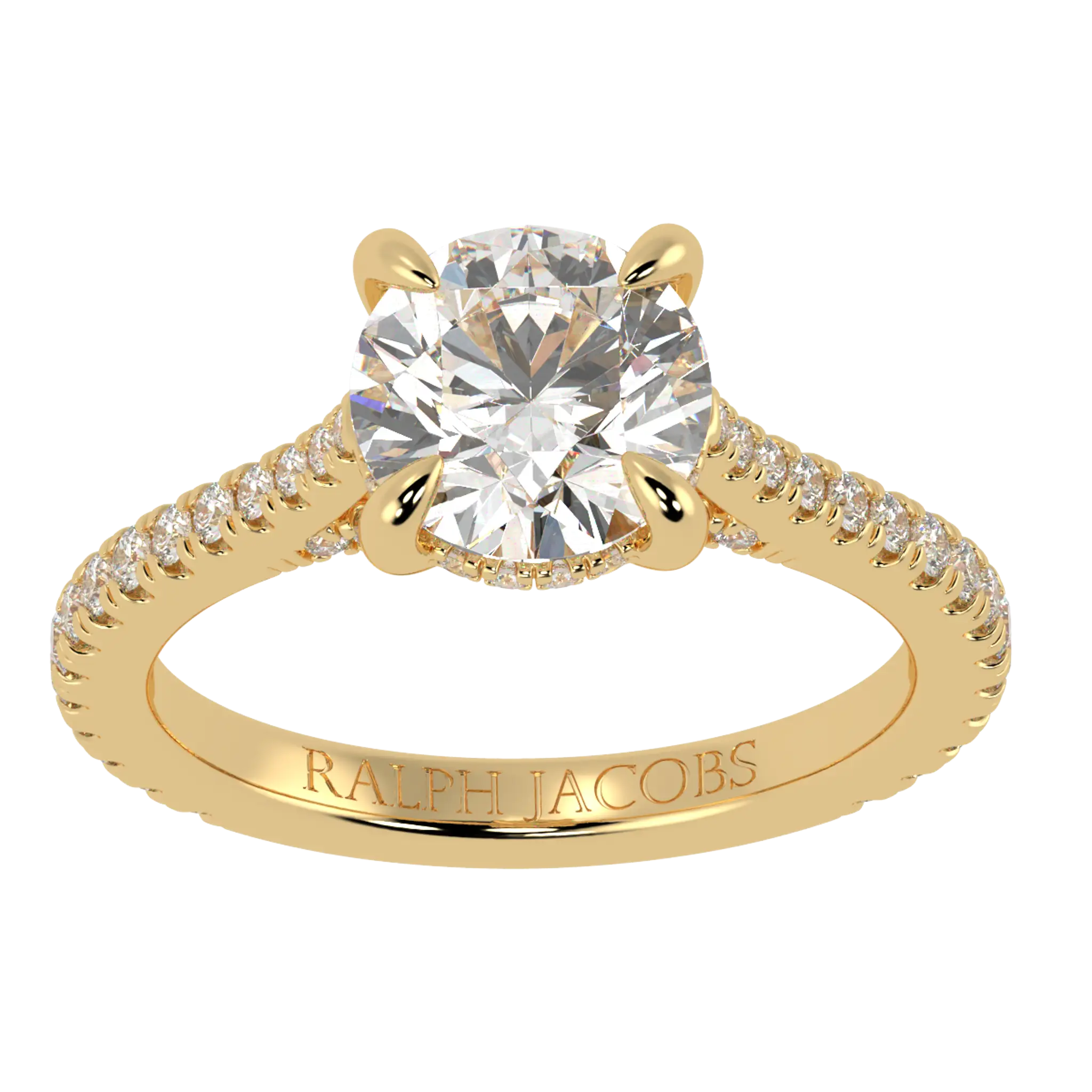 Arya 18K Yellow Gold Accent Engagement Ring