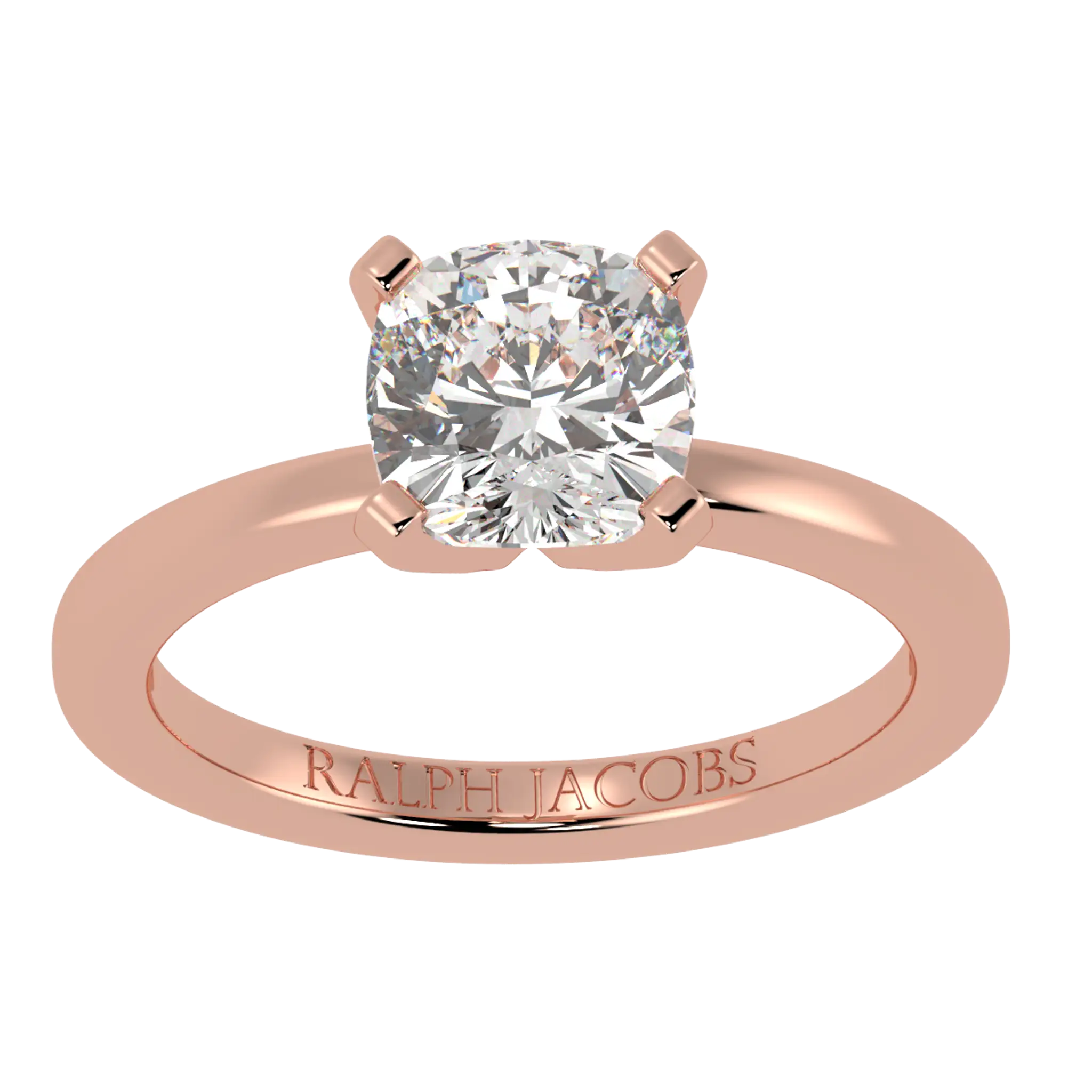 Bague de fiançailles solitaire en or 14 carats Nikki Rose | Forme coussin